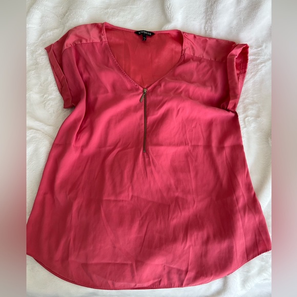 Gently worn - Express V Neck Zip Blouse - Picture 1 of 5
